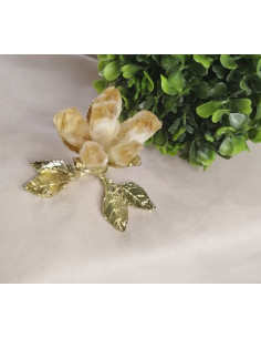 FLOR PIEDRA NATURAL CITRINO