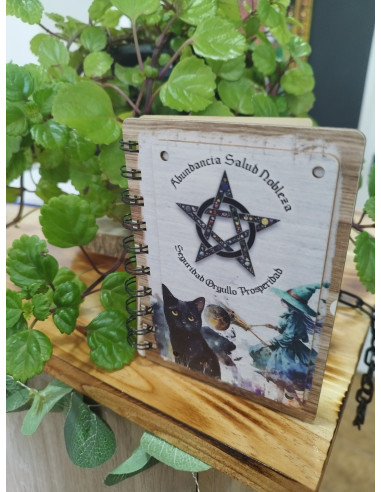 LIBRETA MADERA  MISTICA