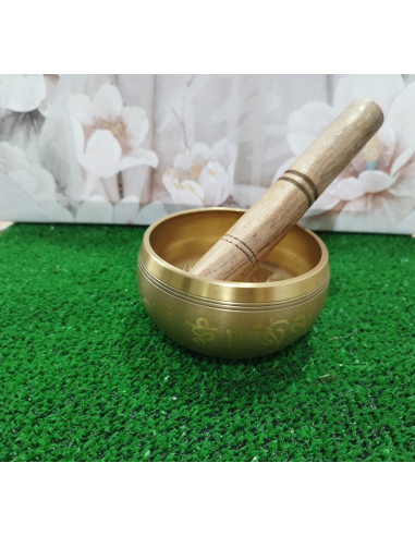 CUENCO TIBETANO METAL DORADO 10CM