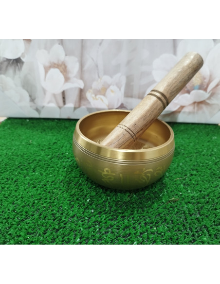 CUENCO TIBETANO METAL DORADO 10CM