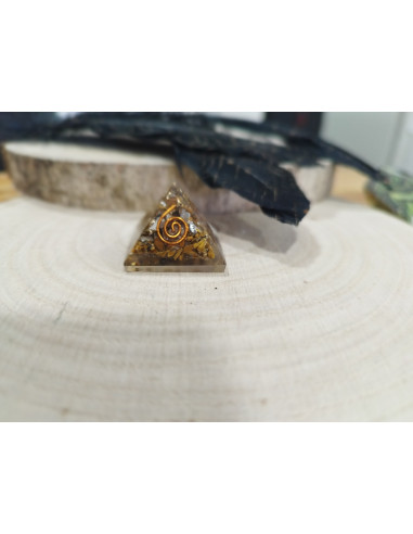 PIRAMIDE ORGONITA 2,5CM OJO DE TIGRE