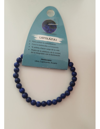 PULSERA MINERAL LAPISLAZULI 6MM