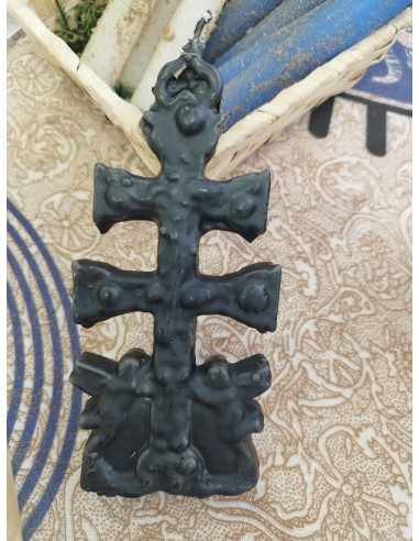 FIGURA CERA CRUZ DE CARAVACA