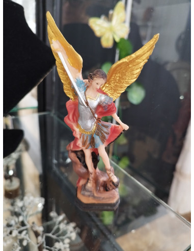 FIGURA ARCANGEL SAN MIGUEL ROJO 14CM