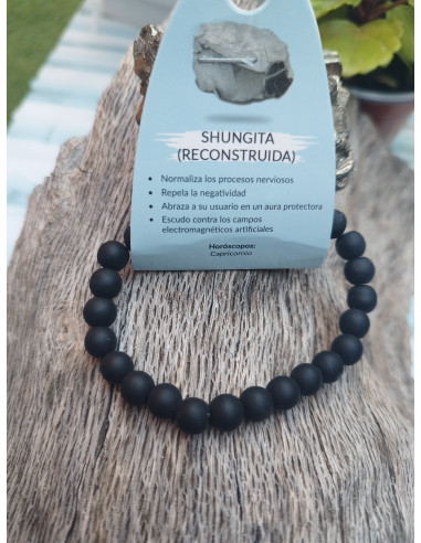 PULSERA MINERAL SHUNGUITA 8MM