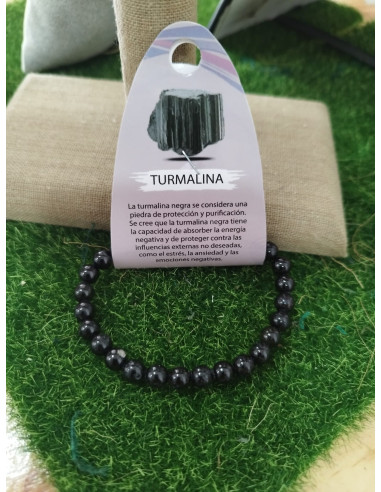 PULSERA MINERAL TURMALINA 6MM