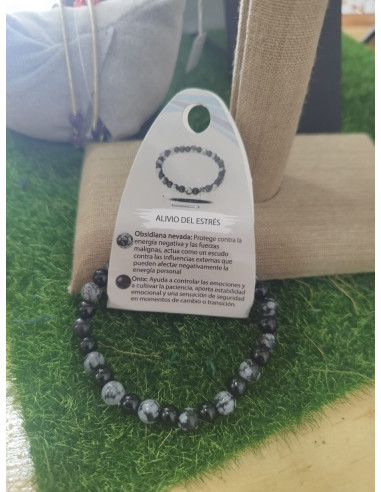 PULSERA MINERAL OBSIDIANA NEVADA-ONIX