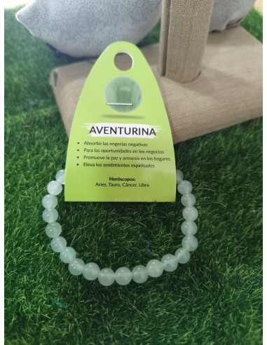 PULSERA MINERAL AVENTURINA 6mm