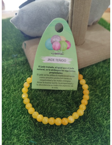 PULSERA MINERA JADE TEÑIDO 6mm