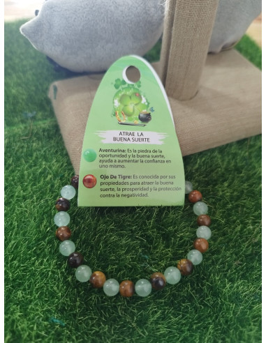 PULSERA MINERAL BUENA SUERTE 6mm