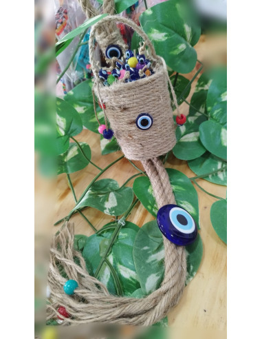 MACETERO MACRAME OJO TURCO