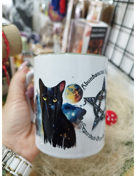 TAZA GATO Y BRUJA