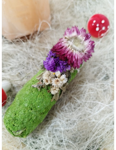 ATADO DE SALVIA CON CRISANTEMO ROSA